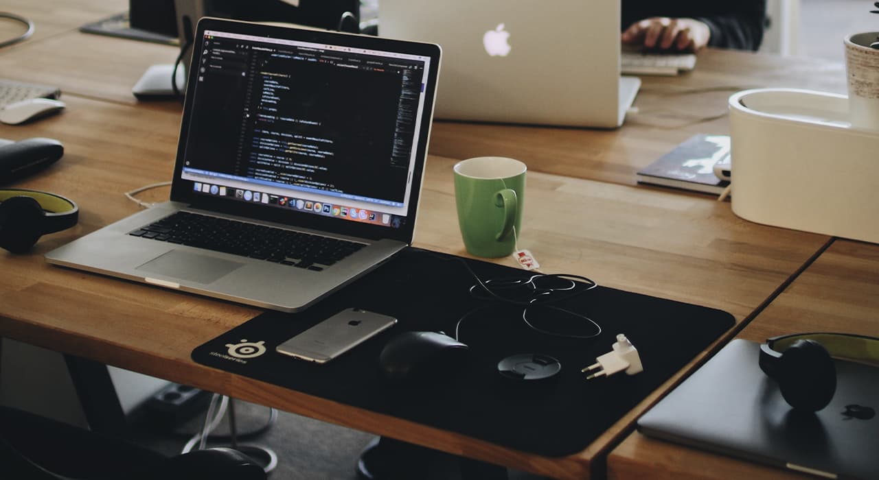 Laptop on the table